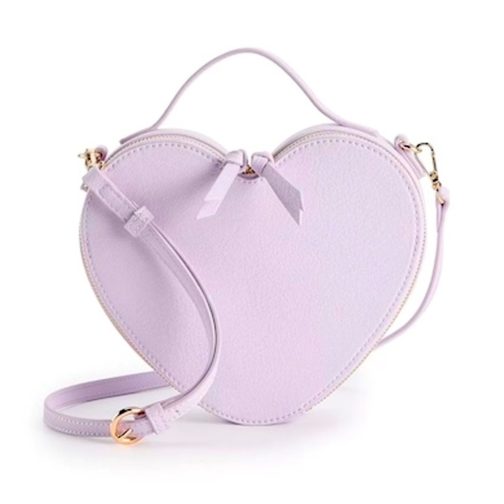 LC Lauren Conrad Purple Heart Crossbody Bag
